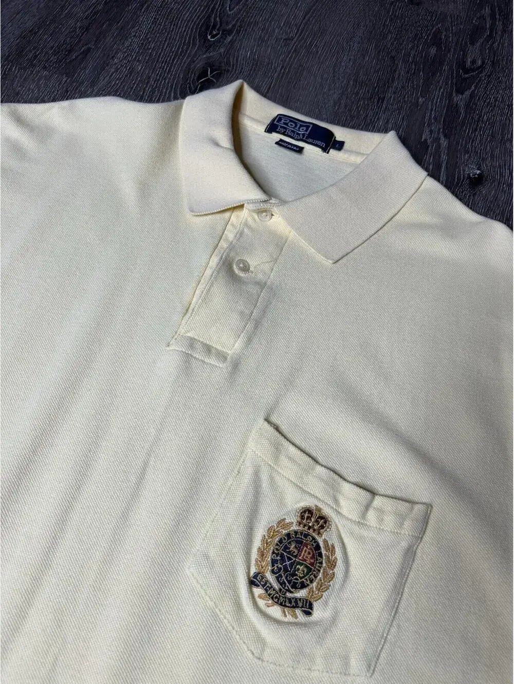 Vintage Crest Polo Ralph Lauren Men’s Large  Classic Fit Soft Cotton Pony USA